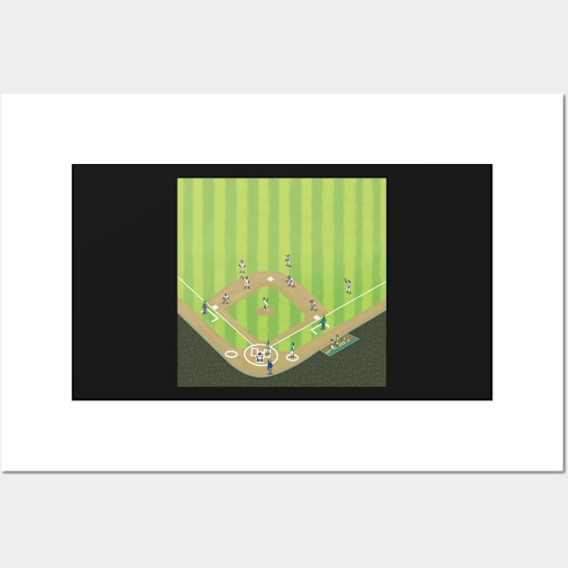 Baseball Players on Diamond Wall Art by MrChuckles